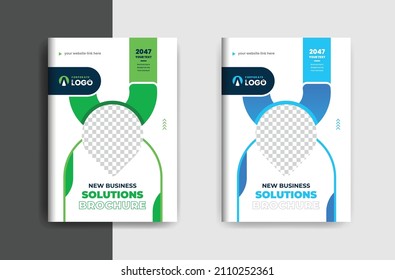 business brochure cover design template. abstract cover theme. colorful and modern A4 size bi fold presentation brochure for multipurpose use layout