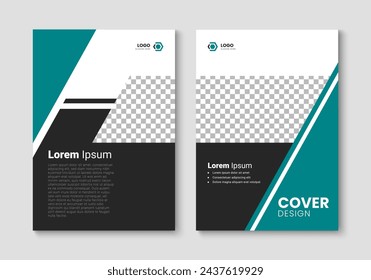 Business brochure cover design template. Vector template for annual report, corporate presentation, book cover, business flyer. A4 layout design