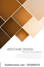 Business brochure cover design template. Brown background Vector. Clip-art