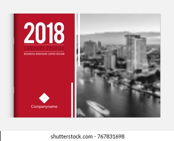 Business brochure cover design template corporate company profile or annual report catalog magazine flyer booklet leaflet. Cover page A4 landscape vector EPS-10 sample image with Gradient Mesh.