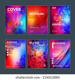 Business brochure cover design templates. Modern business flyer or poster with abstract colorful background