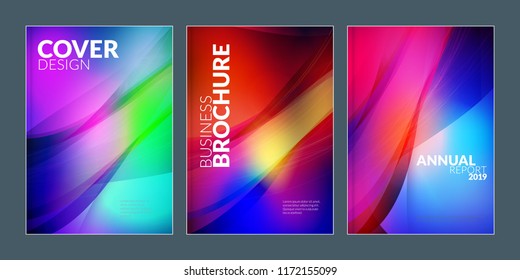 Business brochure cover design templates. Modern business flyer or poster with abstract colorful background