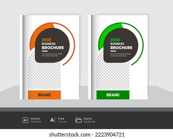 Business brochure cover design theme template. corporate abstract colorful creative and modern layout for multipurpose use