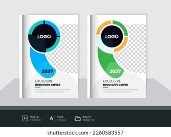 Business brochure cover design theme template. corporate abstract colorful creative and modern layout for multipurpose use