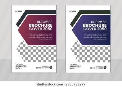 Business brochure cover design vector template and annual report design
