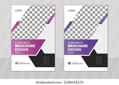 
Business brochure cover design vector template and annual report design