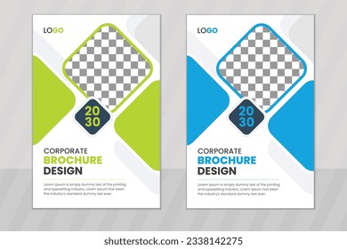 
Business brochure cover design vector template and annual report design