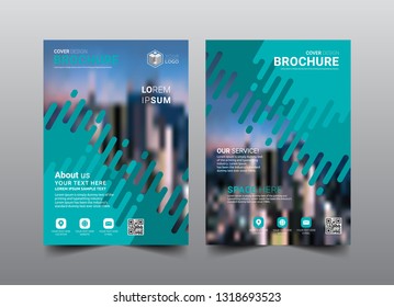 Business Brochure Cover Layout Template Design. Fold leaflet, Magazine, Annual report, Book Cover, Flat style vector illustration artwork A4 size.