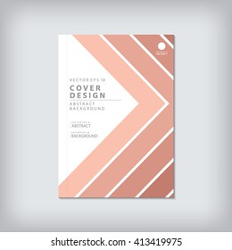 Business brochure cover template layout design book annual report flyer presentation abstract flat background in A4 with pink geometric shapes bar line and arrow on white. Vector Illustration.