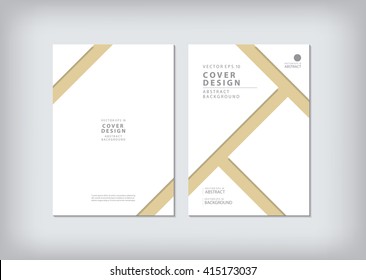 Business brochure cover template layout design book annual report flyer presentation abstract flat background in A4 with beige geometric shapes like brick wall. Vector Illustration.