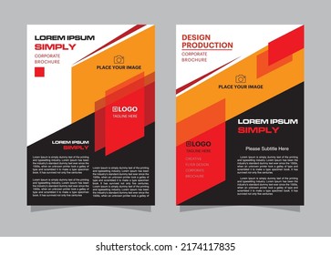 folleto de negocios, plantilla de diseño creativo, atractivo y sencillo. Ilustración del vector