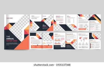 Business Brochure Creative Design Multipurpose Template With Back And Inside Pages.