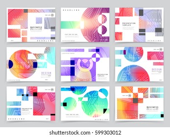 Business brochure design, abstract background, vector template, a4
