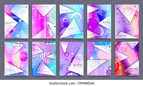 Business brochure design, abstract background, vector template, a4