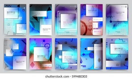 Business brochure design, abstract background, vector template, a4