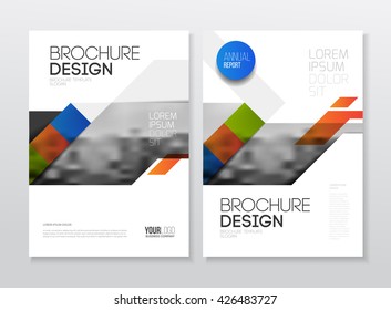 Business Brochure design. Annual report vector illustration template. A4 size 