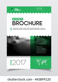 Business Brochure design. Annual report vector illustration template. A4 size corporate business catalogue cover. Business presentation with photo and geometric graphic elements