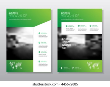 Business Brochure design. Annual report vector illustration template. A4 size corporate business catalogue cover. Business presentation with photo and geometric graphic elements.