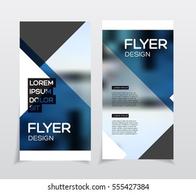 Business Brochure design. Annual report vector illustration template. Flyer corporate or business catalog cover. Business presentation with photo and geometric graphic elements.
