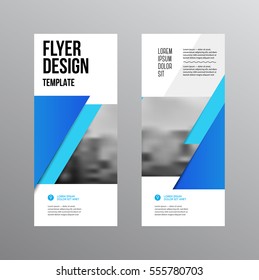 Business Brochure design. Annual report vector illustration template. Flyer corporate cover. Business presentation with photo and geometric graphic elements.