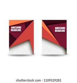 Business brochure design flyer template. Layout poster corporate marketing background vector. Cover book abstract magazine modern sheet. Leaflet creative advertising style Catalog page booklet report
