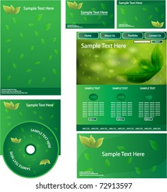 business brochure design in green