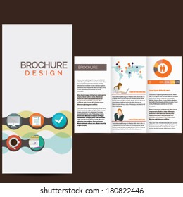 Business brochure design with icons