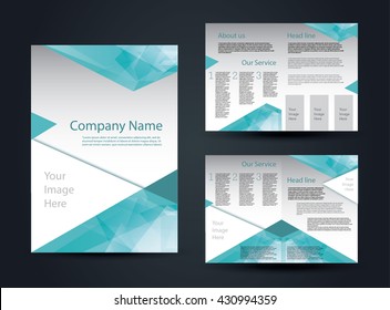 business brochure design layout template in A4 size, with blur background, vector eps10.