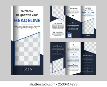 Business Brochure Design Template in A4. Can be adapt to Tri-Fold Flyer, Annual Report, Magazine, Poster, Business Presentation, Portfolio, Flyer, Banner, Website. print Design.