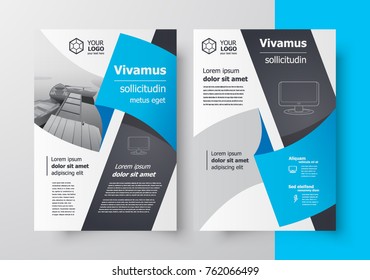 Business Brochure Design Template Blue Color