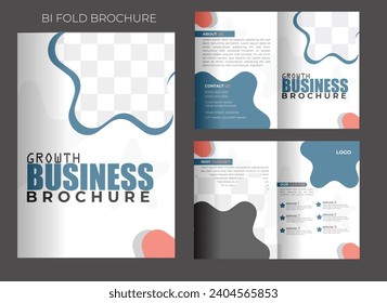 Business brochure design template colorful modern abstract creative elegant bi fold magazine cover page design layout theme