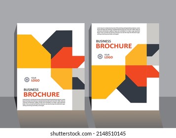 Business Brochure design template. cover modern layout, poster, flyer design with colorful abstract shapes For your business