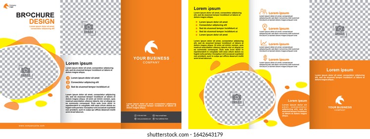 Business Brochure design, brochure template, creative tri-fold,