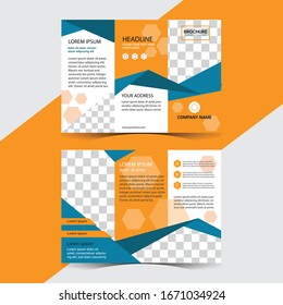 Business brochure design, brochure template, creative tri-fold, trend brochure professional brochure, unique design print ready vector for company