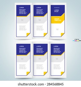 business brochure design template tri-fold, color cmyk