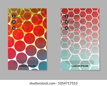 Business brochure design template. Vector flyer layout with elements for magazine, cover, poster design. A4 size.