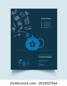 Business brochure design template. Vector flyer layout, blur background with elements for magazine, cover, poster design. A4 size