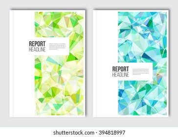 Plantilla de diseño de folleto comercial. Diseño del volante vectorial, fondos con elementos para revista, portada, diseño de afiches. Tamaño A4.
