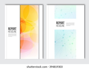 Business brochure design template. Vector flyer layout, backgrounds with elements for magazine, cover, poster design. A4 size.