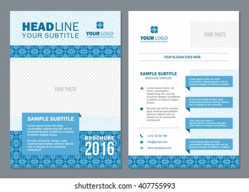 Business brochure design template. Vector flyer layout,with polygonal pattern.Magazine, poster design