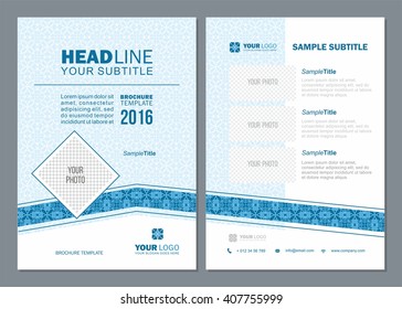 Business brochure design template. Vector flyer layout,with polygonal pattern.Magazine, poster design