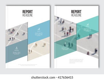 Business brochure design template. Vector flyer layout, blur background with elements for magazine, cover, poster design. A4 size.
