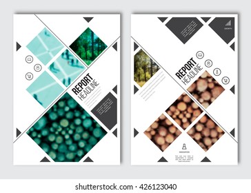Business brochure design template. Vector flyer layout, blur background with elements for magazine, cover, poster design. A4 size.