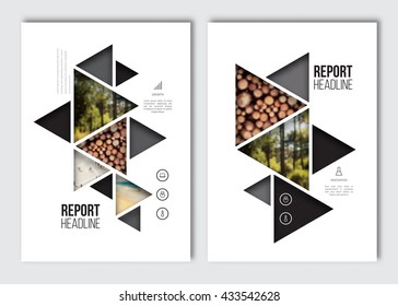 Business brochure design template. Vector flyer layout, blur background with elements for magazine, cover, poster design. A4 size.