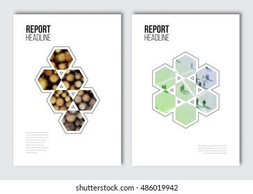 Business brochure design template. Vector flyer layout, blur background with elements for magazine, cover, poster design. A4 size.
