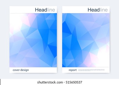 Business brochure design template. Vector flyer layout, abstract colorful polygonal background, modern stylish design triangle for magazine, leaflet, cover, poster