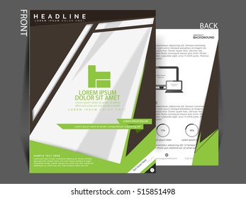 Business brochure design template, Vector flyer layout, elements for magazine, cover, poster design.