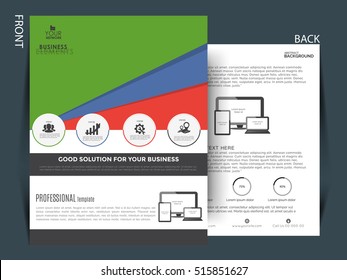 Business brochure design template, Vector flyer layout, elements for magazine, cover, poster design.
