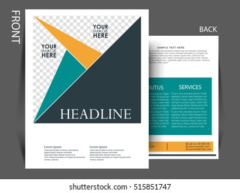 Business brochure design template, Vector flyer layout, elements for magazine, cover, poster design.