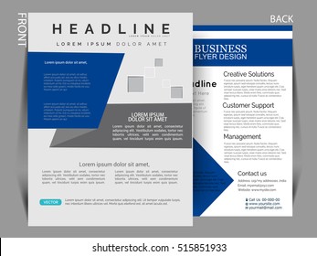Business brochure design template, Vector flyer layout, elements for magazine, cover, poster design.